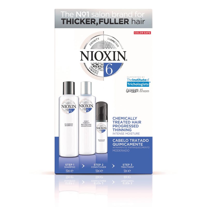 Nioxin Sistema 6 Kit de Tratamento Trial - Pequeno (3 produtos)